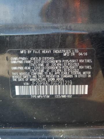 2016 SUBARU CROSSTREK JF2GPAAC7GG291219