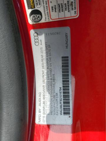 2016 AUDI A3 PREMIUM WAU38LFF3G1016794