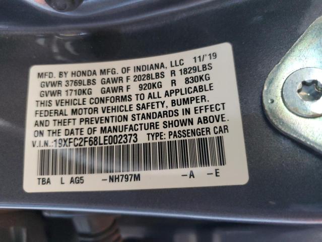 2020 HONDA CIVIC LX 19XFC2F68LE002373