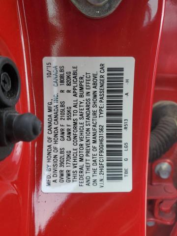 2016 HONDA CIVIC TOUR 2HGFC1F90GH631562