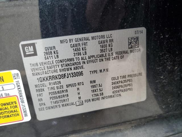 2015 GMC ACADIA SLT 1GKKRRKD8FJ133096