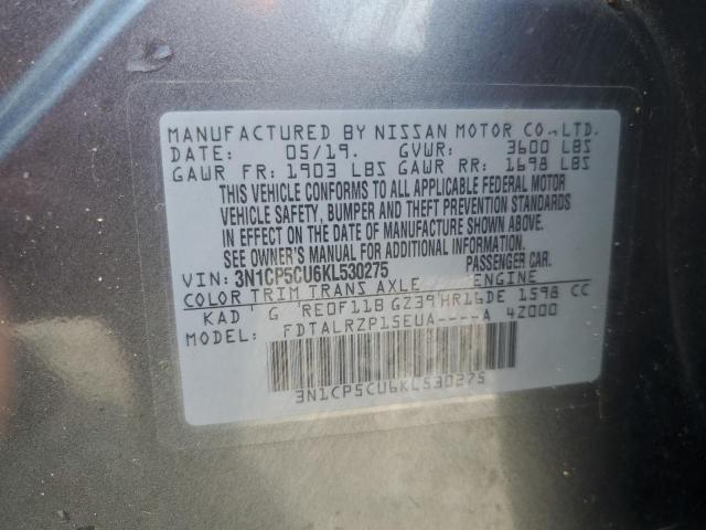 2019 NISSAN KICKS S 3N1CP5CU6KL530275