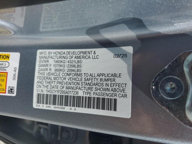 2025 HONDA ACCORD LX 1HGCY1F29SA017236