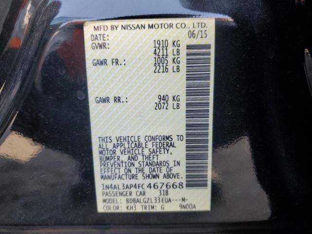 2015 NISSAN ALTIMA 2.5 - 1N4AL3AP4FC467668