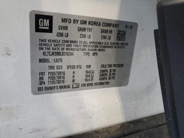 2020 CHEVROLET TRAX LS - KL7CJKSB6LB318344
