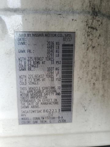 2017 NISSAN ROGUE S 5N1AT2MT5HC862213