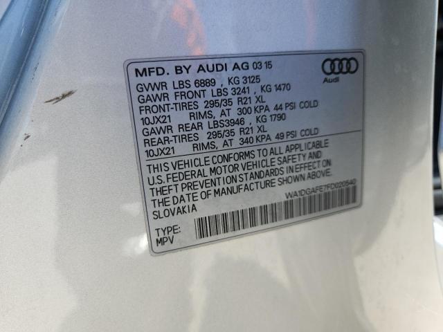 2015 AUDI Q7 PRESTIG WA1DGAFE7FD020540