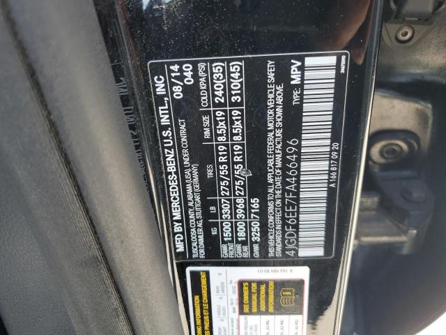 2015 MERCEDES-BENZ GL 450 4MA 4JGDF6EE7FA466496