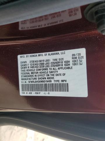 2021 HONDA ODYSSEY EX #3301746420