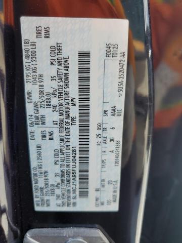 2015 LINCOLN MKC 5LMCJ1A95FUJ04281