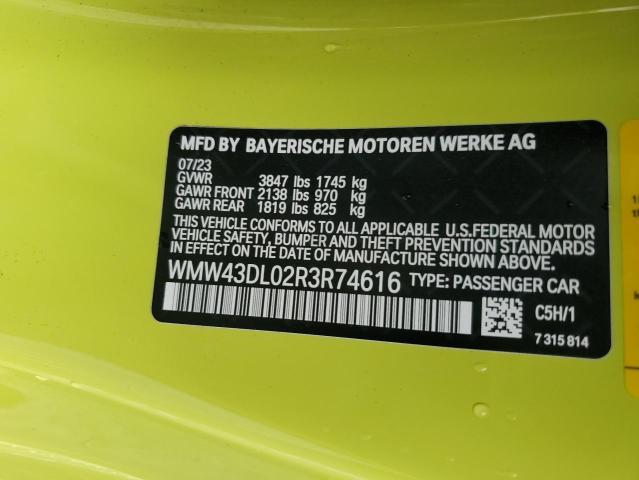2024 MINI COOPER S WMW43DL02R3R74616