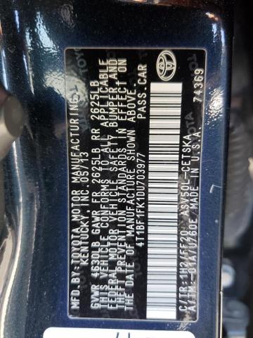 2013 TOYOTA CAMRY L - 4T1BF1FK1DU703977