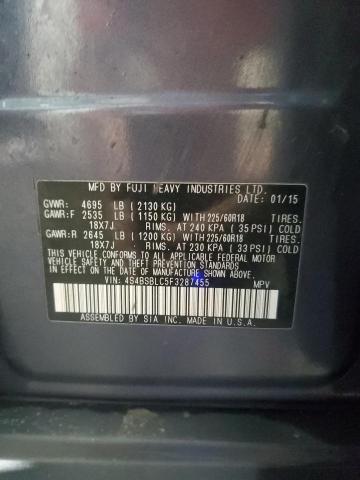 2015 SUBARU OUTBACK 2. 4S4BSBLC5F3287455