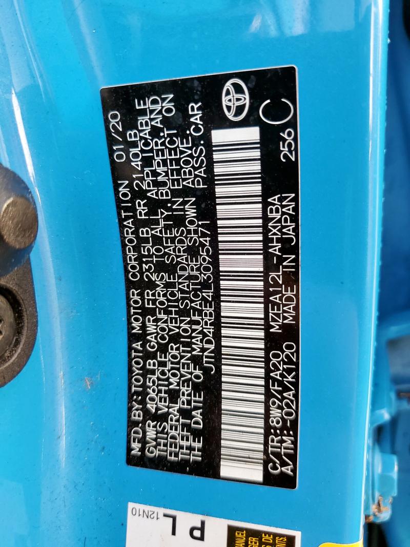 2020 TOYOTA COROLLA SE - JTND4RBE4L3095471