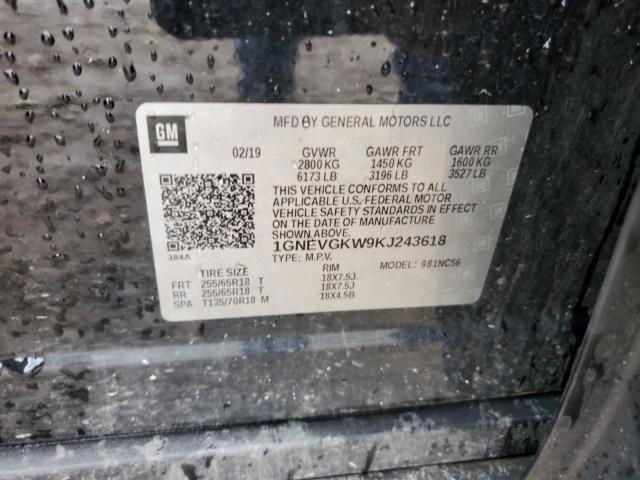 2019 CHEVROLET TRAVERSE L 1GNEVGKW9KJ243618