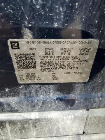 2019 CHEVROLET EQUINOX LT - 2GNAXKEV7K6274118