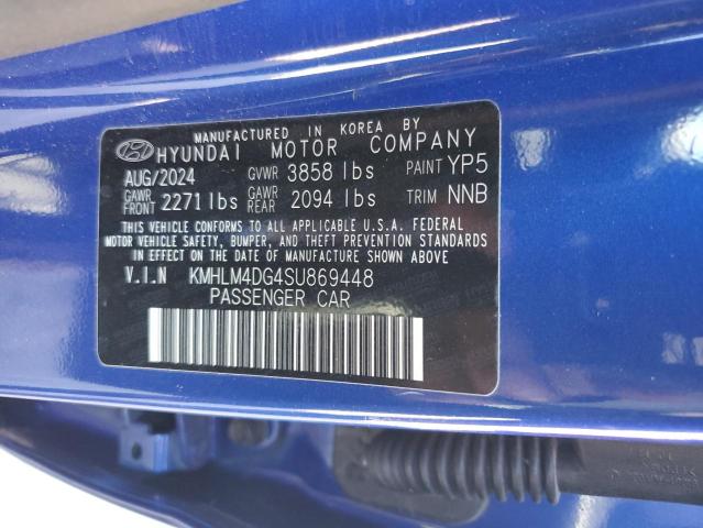 2025 HYUNDAI ELANTRA SEL SPORT KMHLM4DG4SU869448