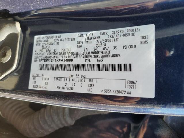2019 FORD F150 SUPER - 1FTEW1E41KFA34888