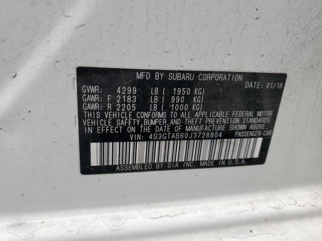 2018 SUBARU IMPREZA PR 4S3GTAB60J3728804