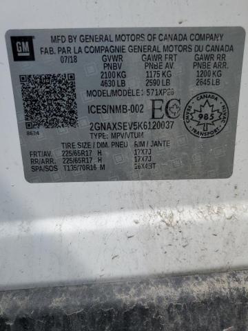 2019 CHEVROLET EQUINOX LS 2GNAXSEV5K6120037