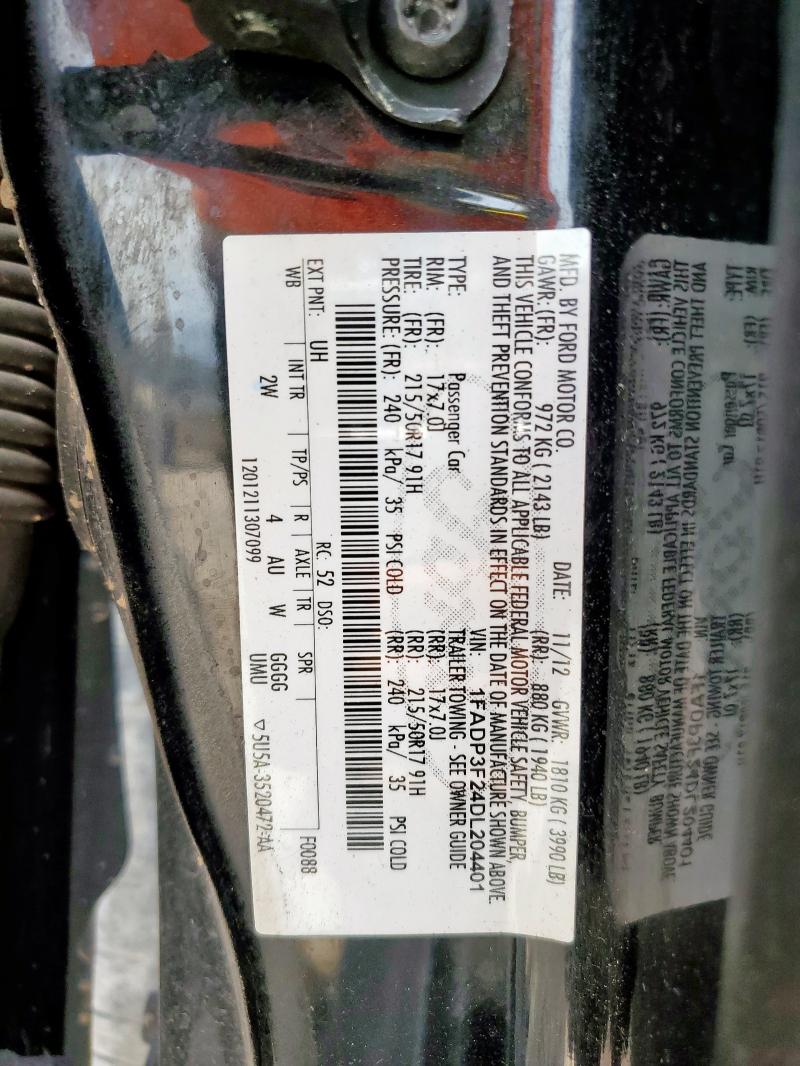 2013 FORD FOCUS SE - 1FADP3F24DL204401
