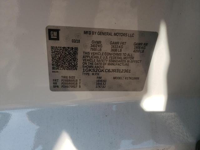 2018 GMC YUKON XL K 1GKS2GKC6JR312361