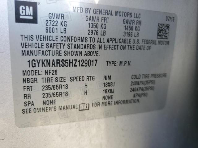 2017 CADILLAC XT5 1GYKNARS5HZ129017