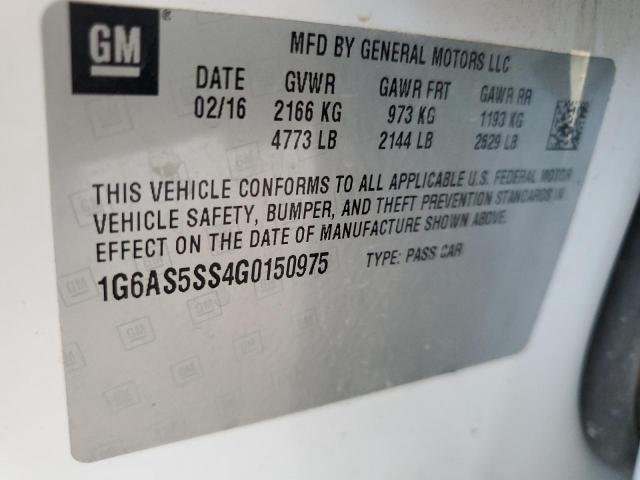 2016 CADILLAC CTS PERFOR - 1G6AS5SS4G0150975