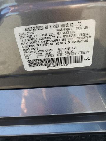 2021 INFINITI Q50 PURE - JN1EV7AP7MM700546