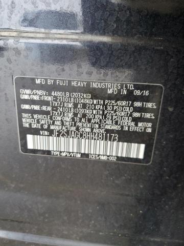 2017 SUBARU FORESTER 2 JF2SJAGC8HH481173