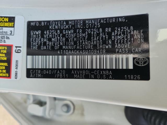 2025 TOYOTA CAMRY XSE - 4T1DAACK4SU109408