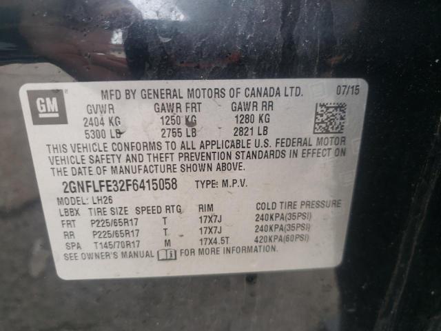 2015 CHEVROLET EQUINOX LT - 2GNFLFE32F6415058