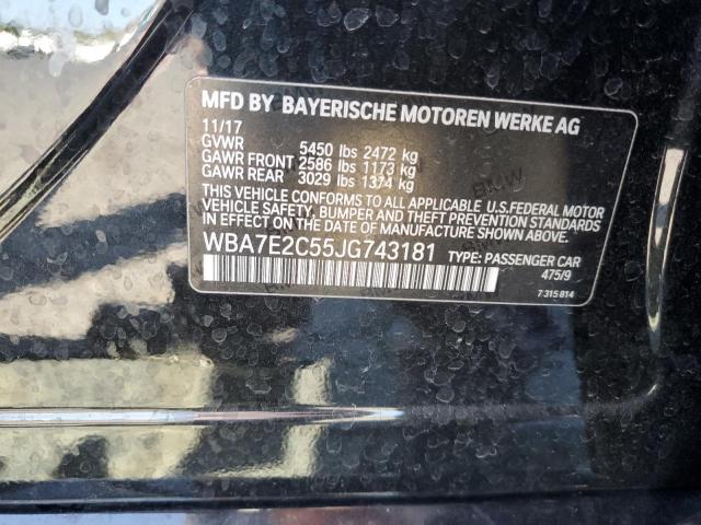 2018 BMW 740 I - WBA7E2C55JG743181