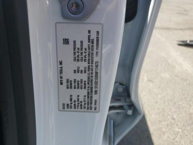 2022 TESLA MODEL 3 5YJ3E1EB9NF174673