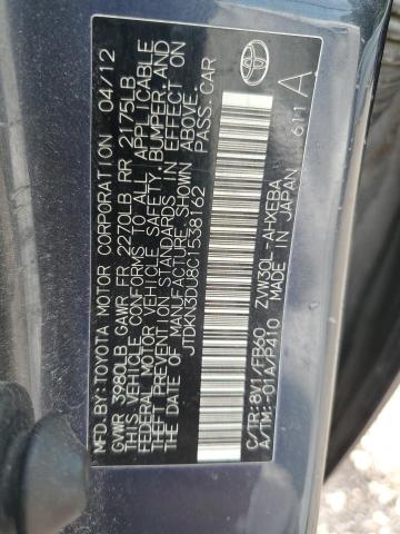 2012 TOYOTA PRIUS - JTDKN3DU8C1538162