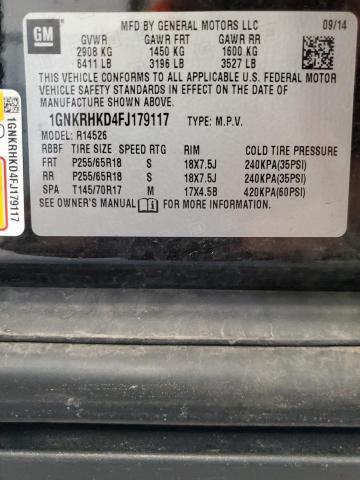 2015 CHEVROLET TRAVERSE L - 1GNKRHKD4FJ179117