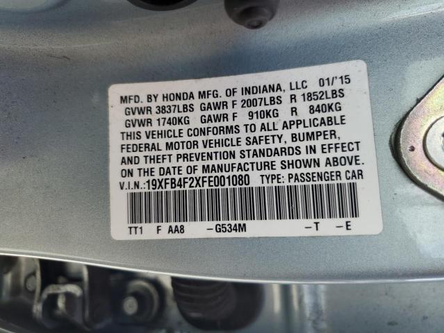 2015 HONDA CIVIC HYBR 19XFB4F2XFE001080