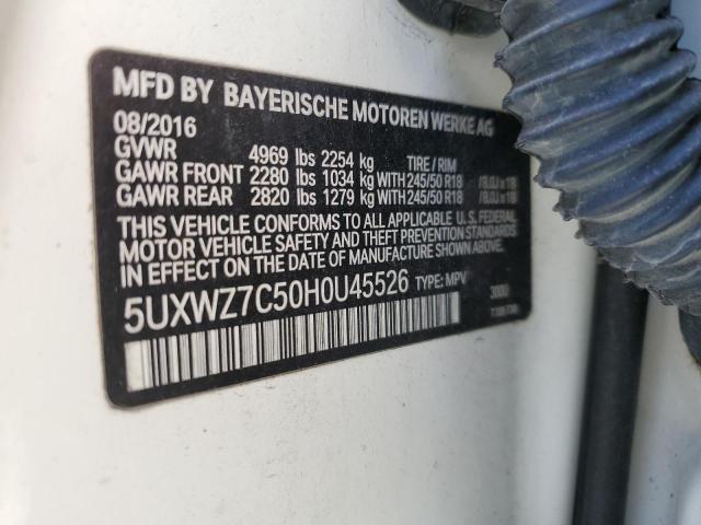 2017 BMW X3 SDRIVE2 5UXWZ7C50H0U45526