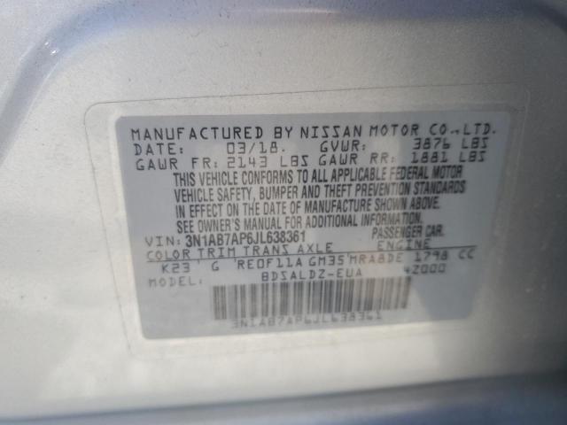 2018 NISSAN SENTRA S - 3N1AB7AP6JL638361