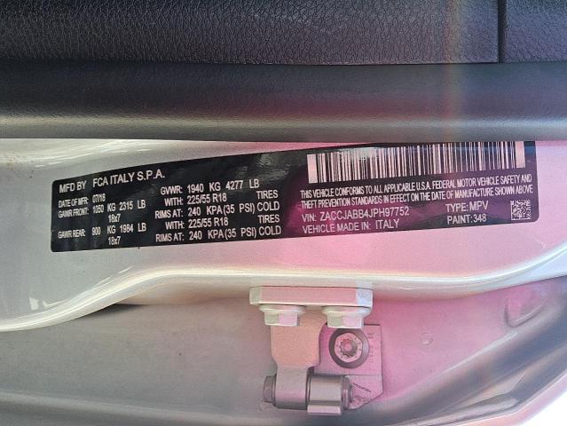 2018 JEEP RENEGADE LATITUDE ZACCJABB4JPH97752