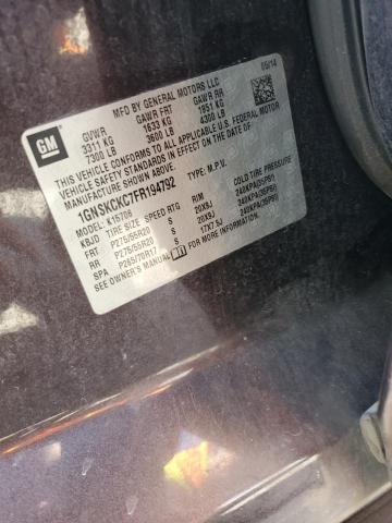 2015 CHEVROLET TAHOE K150 - 1GNSKCKC7FR194792