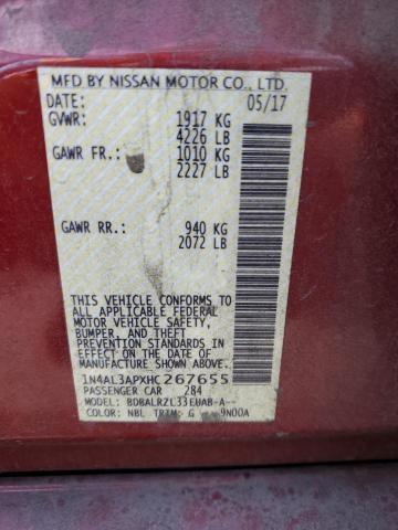 2017 NISSAN ALTIMA 2.5 - 1N4AL3APXHC267655