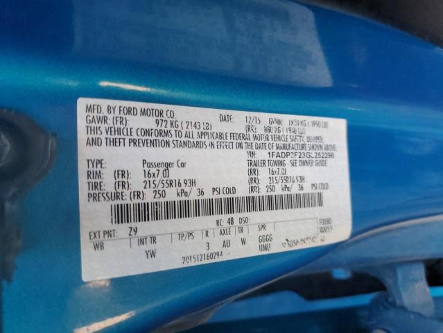 2016 FORD FOCUS SE #3296302405