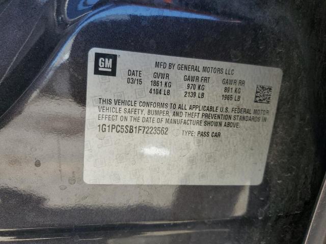 2015 CHEVROLET CRUZE LT 1G1PC5SB1F7223562