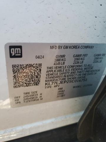 2025 CHEVROLET TRAX 2RS KL77LJEP2SC016751