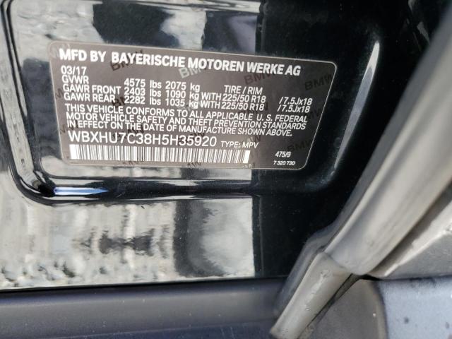 2017 BMW X1 SDRIVE28I WBXHU7C38H5H35920