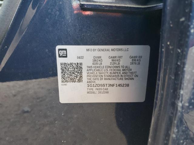2022 CHEVROLET MALIBU LT 1G1ZD5ST3NF145238