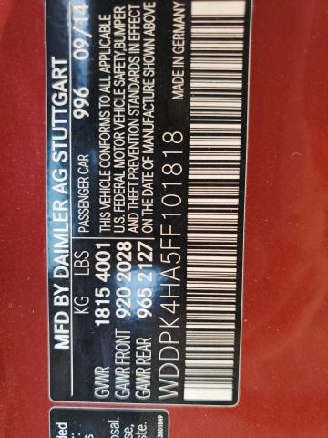 2015 MERCEDES-BENZ SLK 250 WDDPK4HA5FF101818