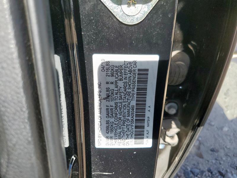 2019 HONDA ACCORD EXL 1HGCV1F55KA093460