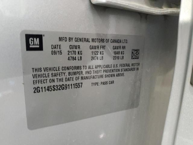 2016 CHEVROLET IMPALA LTZ 2G1145S32G9111557